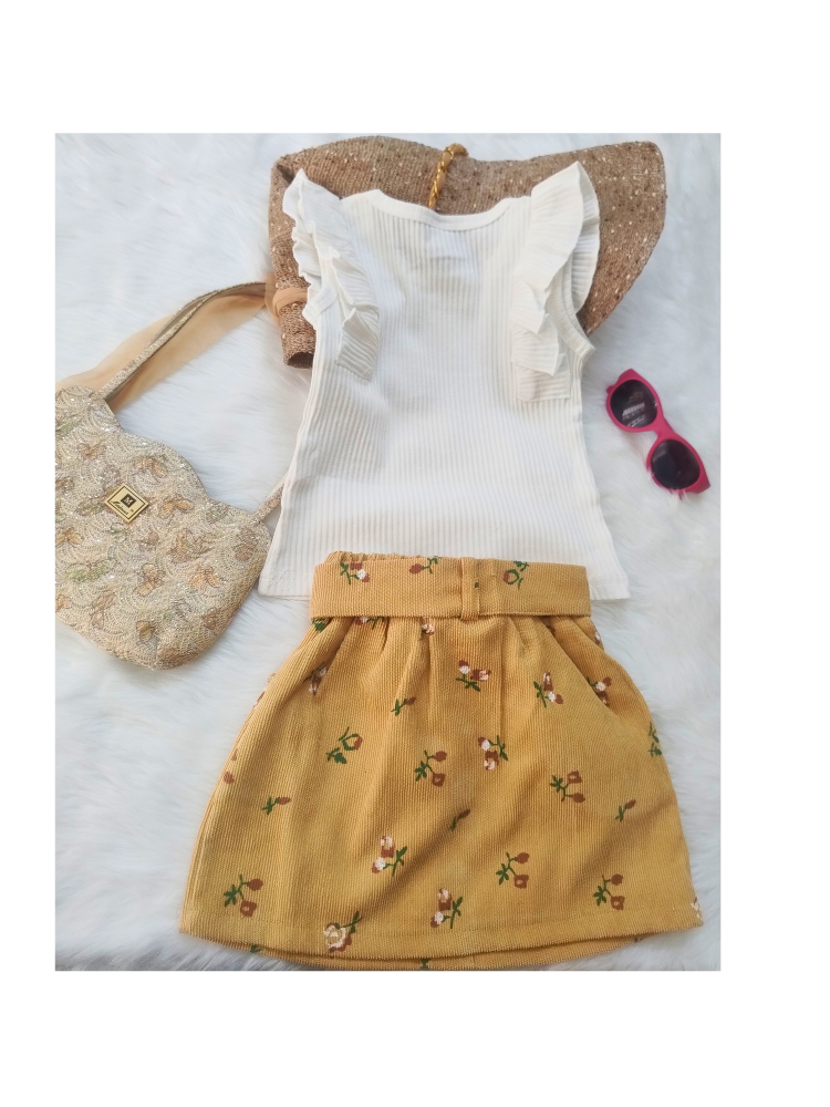 Corduroy Skirt and Top