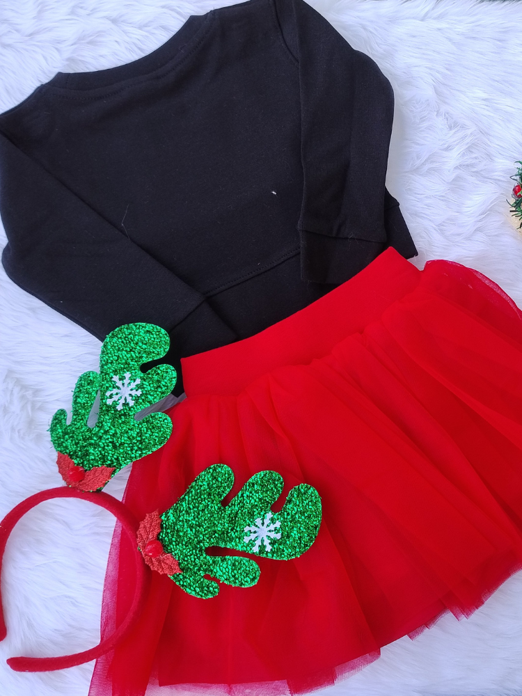 Black Skirt and Top