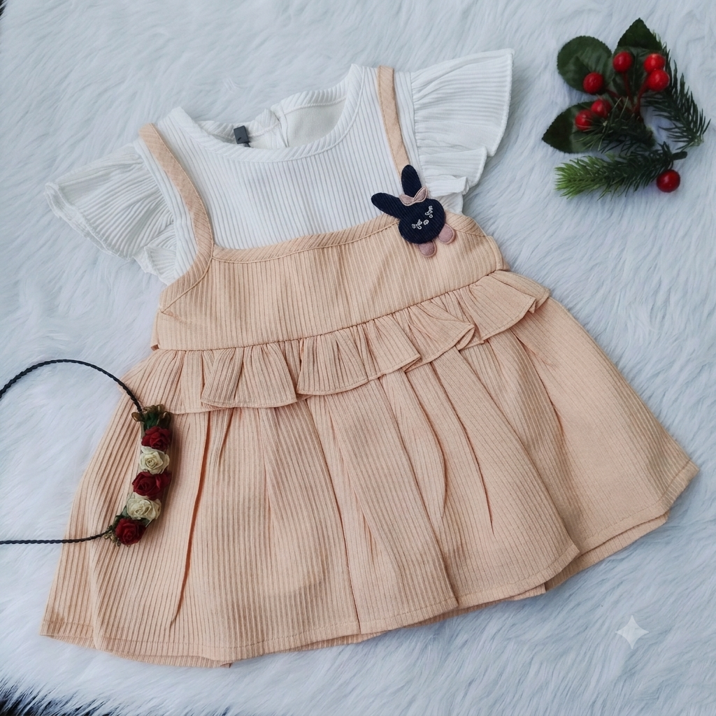 peach frock