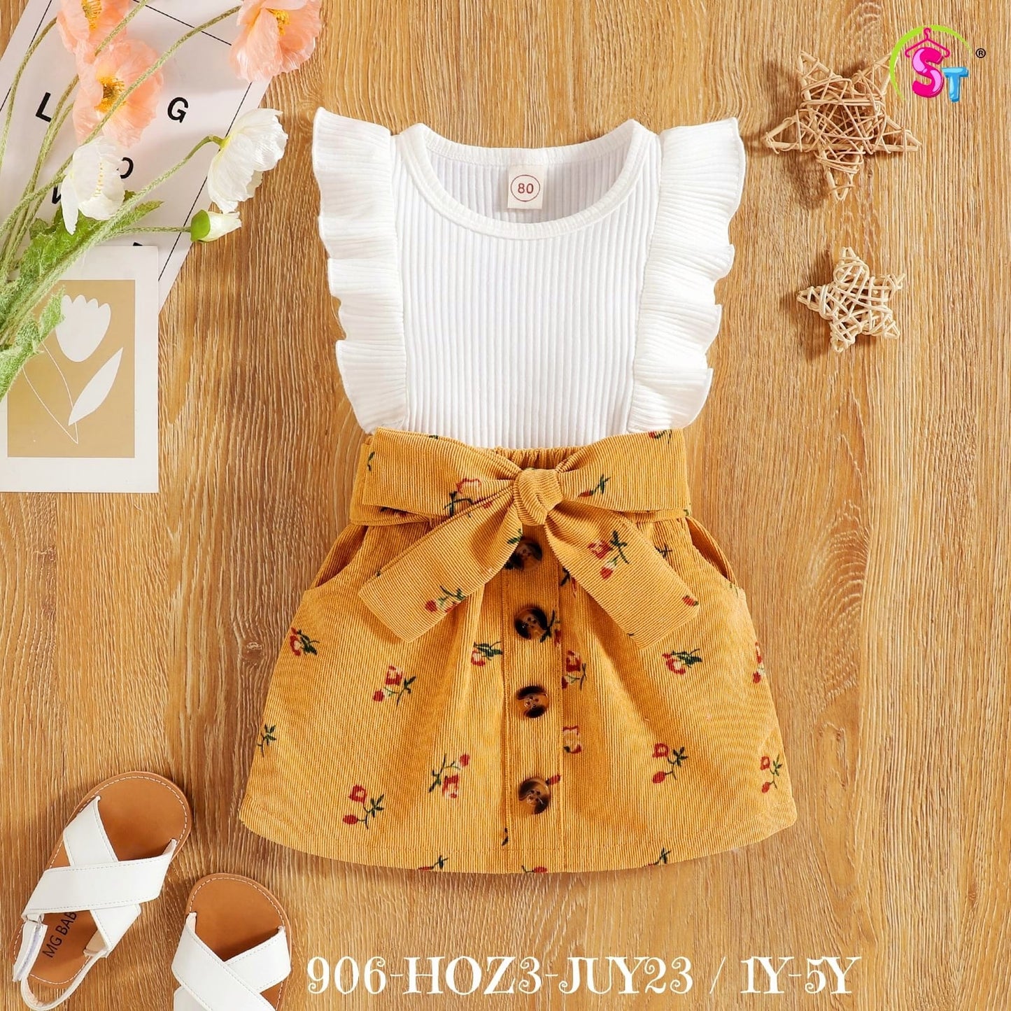 Corduroy Skirt and Top