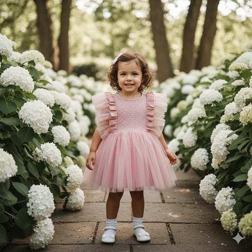 peach net frock