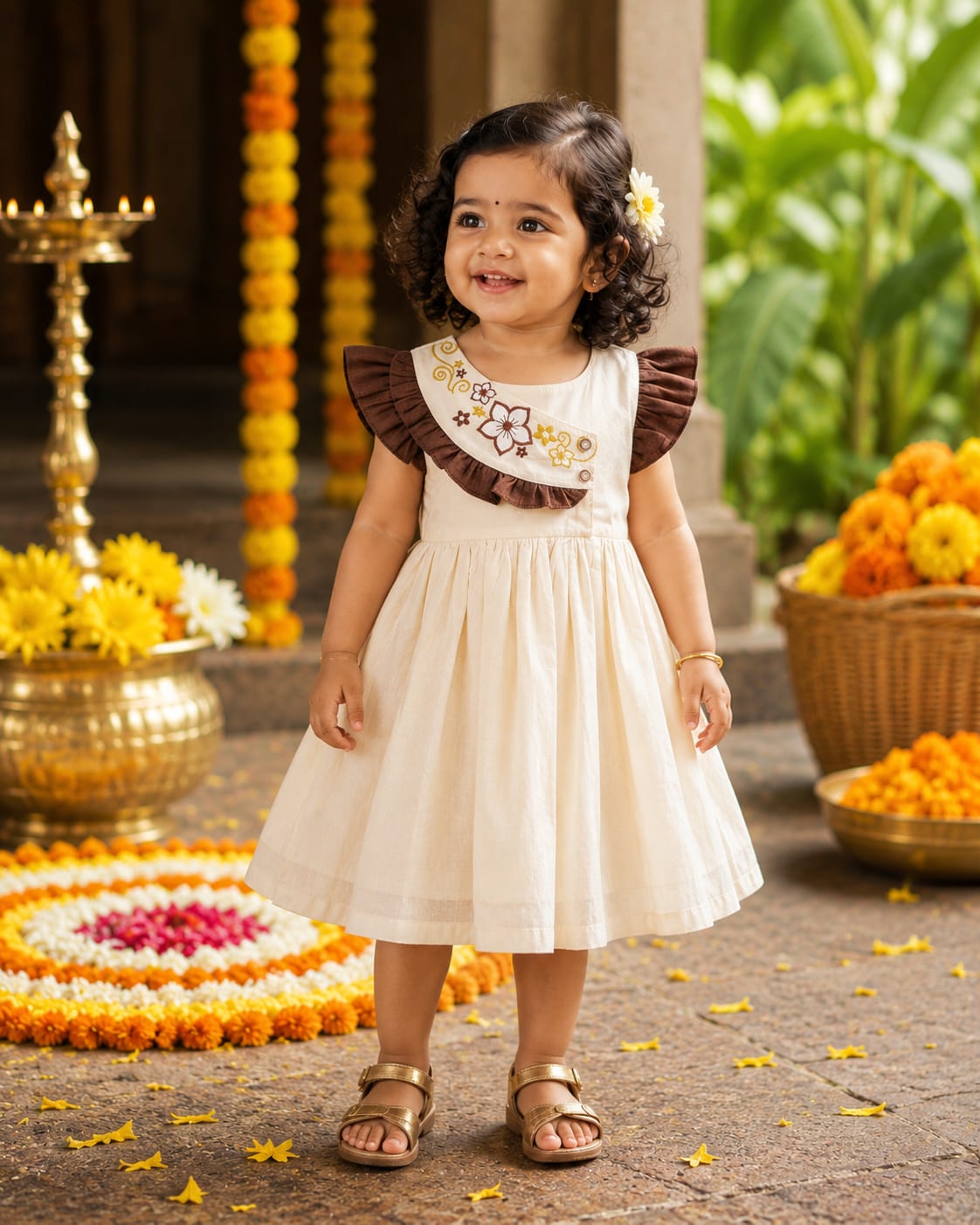 Traditional ruffle frock
