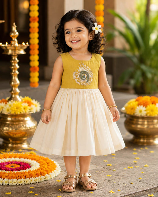 Traditional Mayilpeeli frock