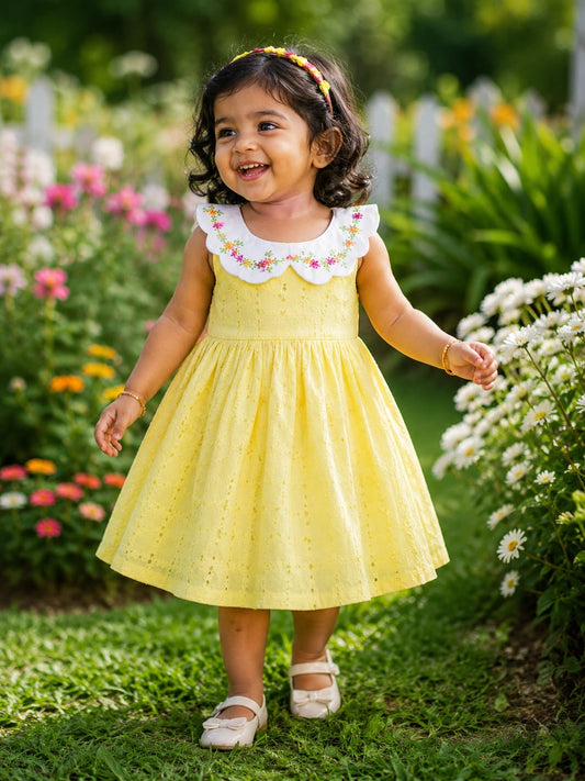 Yellow hakoba frock
