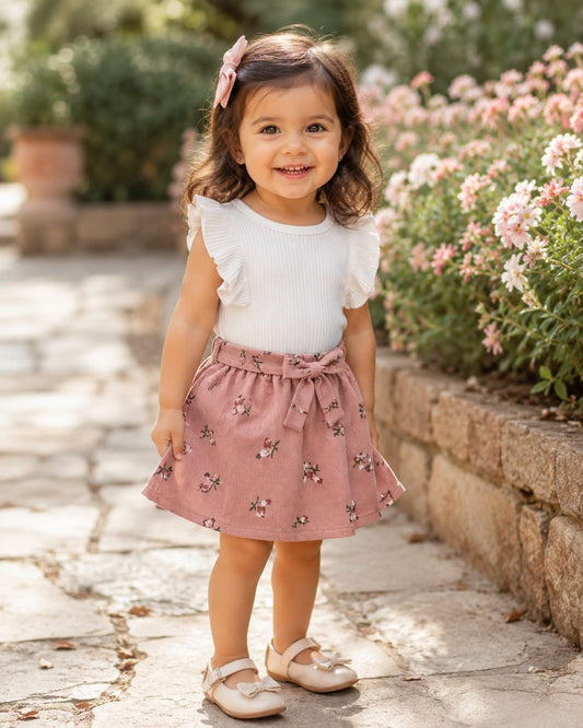 Corduroy Skirt and Top