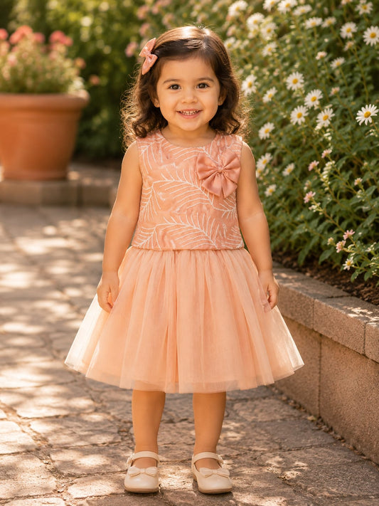 partywear peach skirt and top