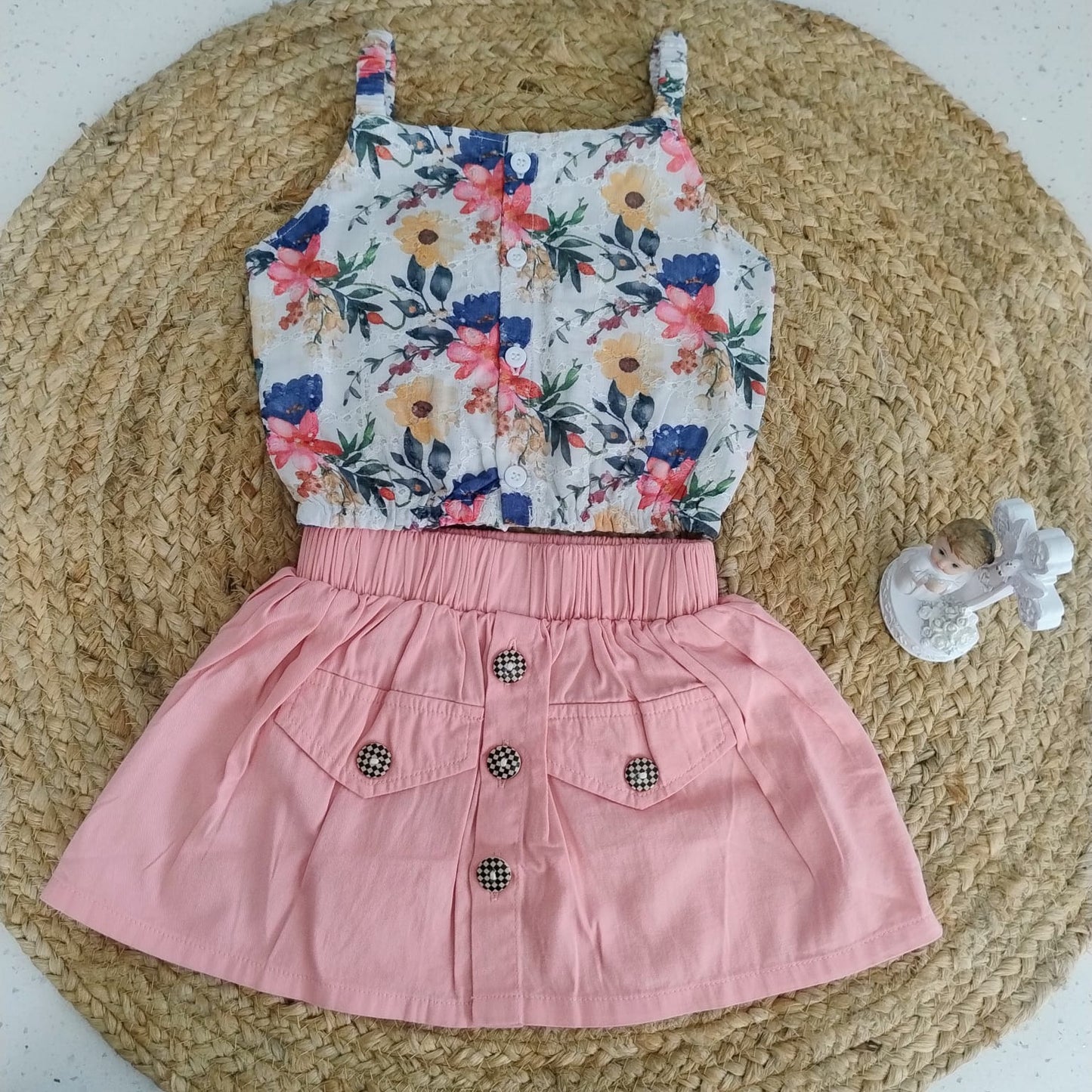 Hakoba printed Top and  Skirt