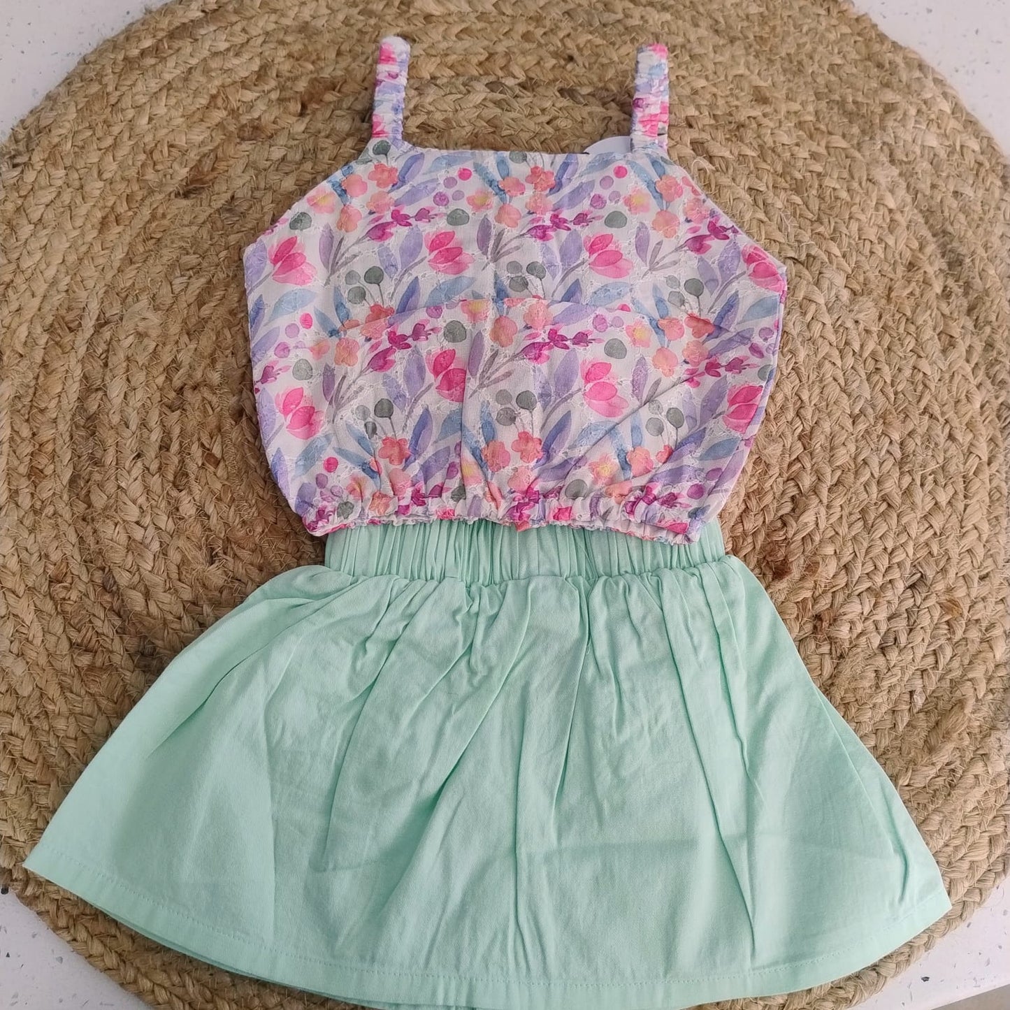 Hakoba printed Top and  Skirt (Copy)
